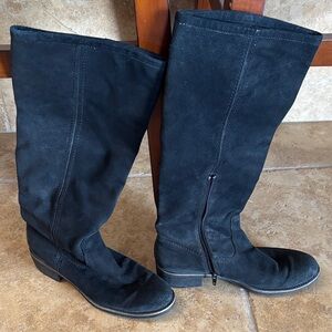 Franco Sarto Black Suede Boots Size 8. GUC lots of wear left.